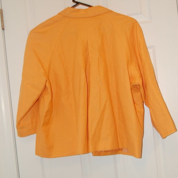 COLDWATER CREEK Light Orange Jacket 3/4 Sleeves Hook Closures SizeXLP - Picture 6 of 11